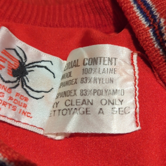 Vintage Pure Wool Spyder Ski Knit Sweater Sz M Fair Isle Long Sleeve Hong Kong - Picture 11 of 14